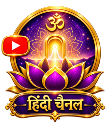 Vighnahartaa Hindi YouTube channel emblem with Om, lotus and YouTube icon